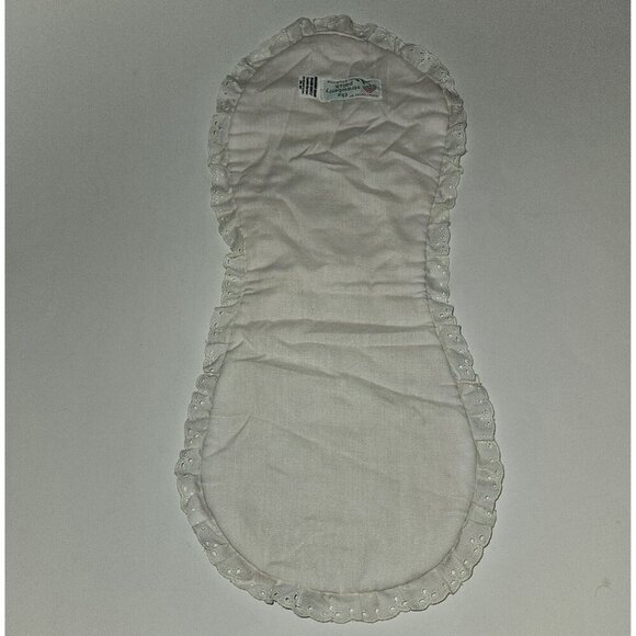 Orange Peach White Gingham Plaid Burp Cloth Lace Trim Strawberry Patch Atlanta - Picture 3 of 6